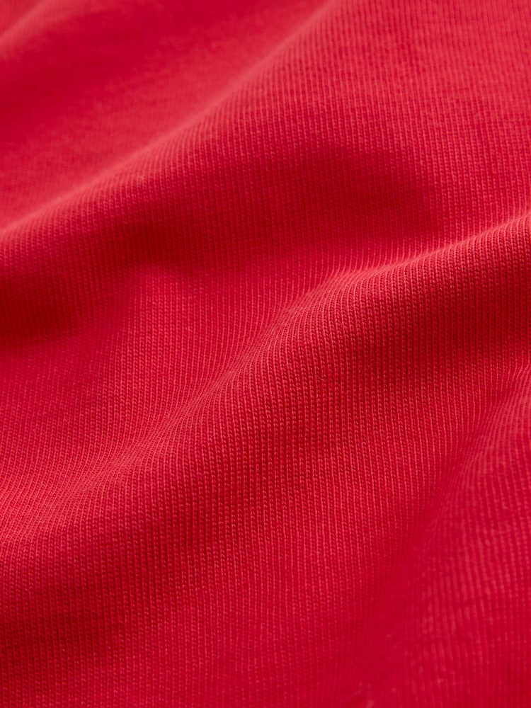 Bold Red Relaxed Fit Heavyweight T-Shirt - Image 7 of 7
