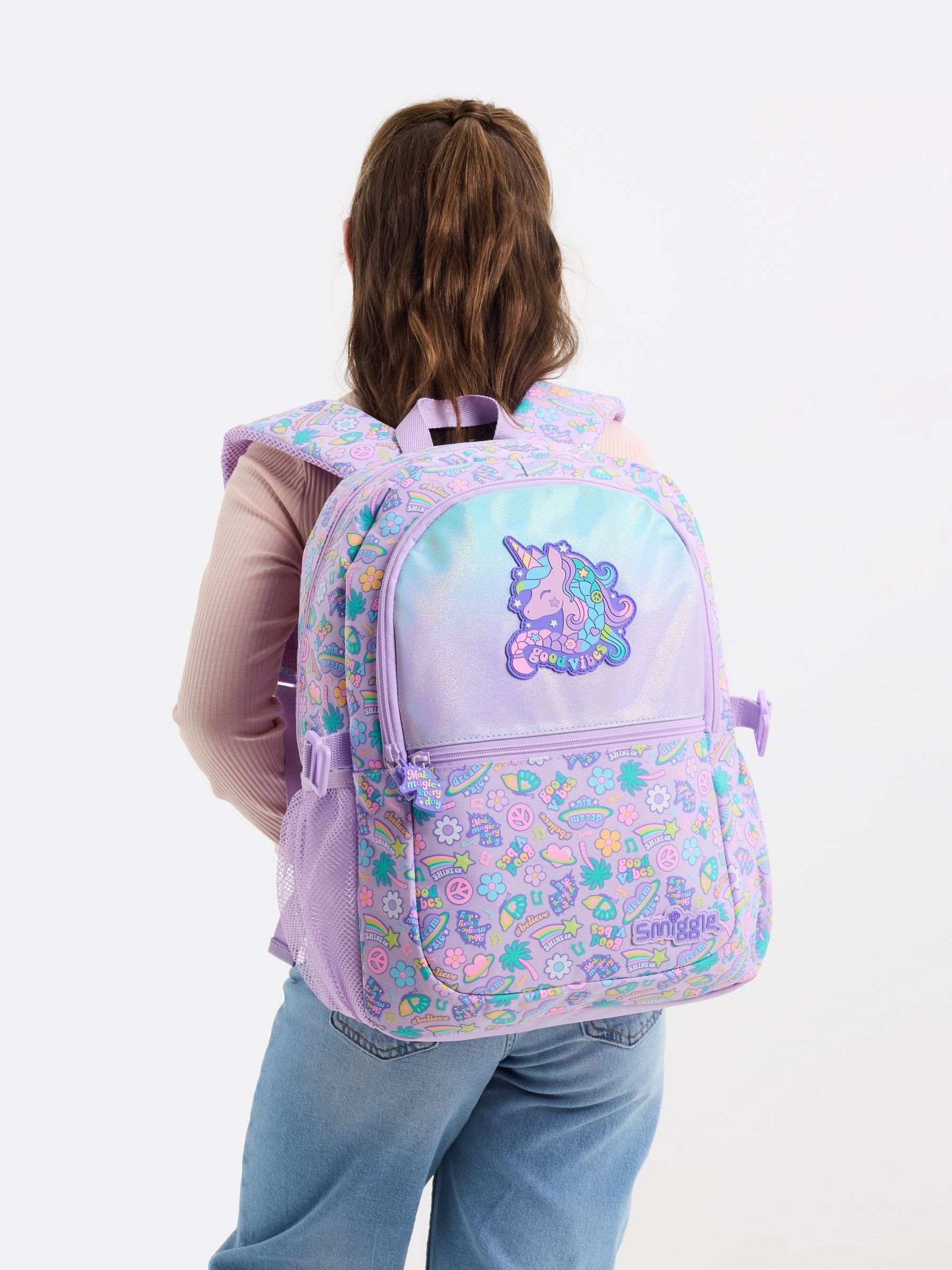 Buy Smiggle Purple All Stars Classic Attach Backpack from Next USA