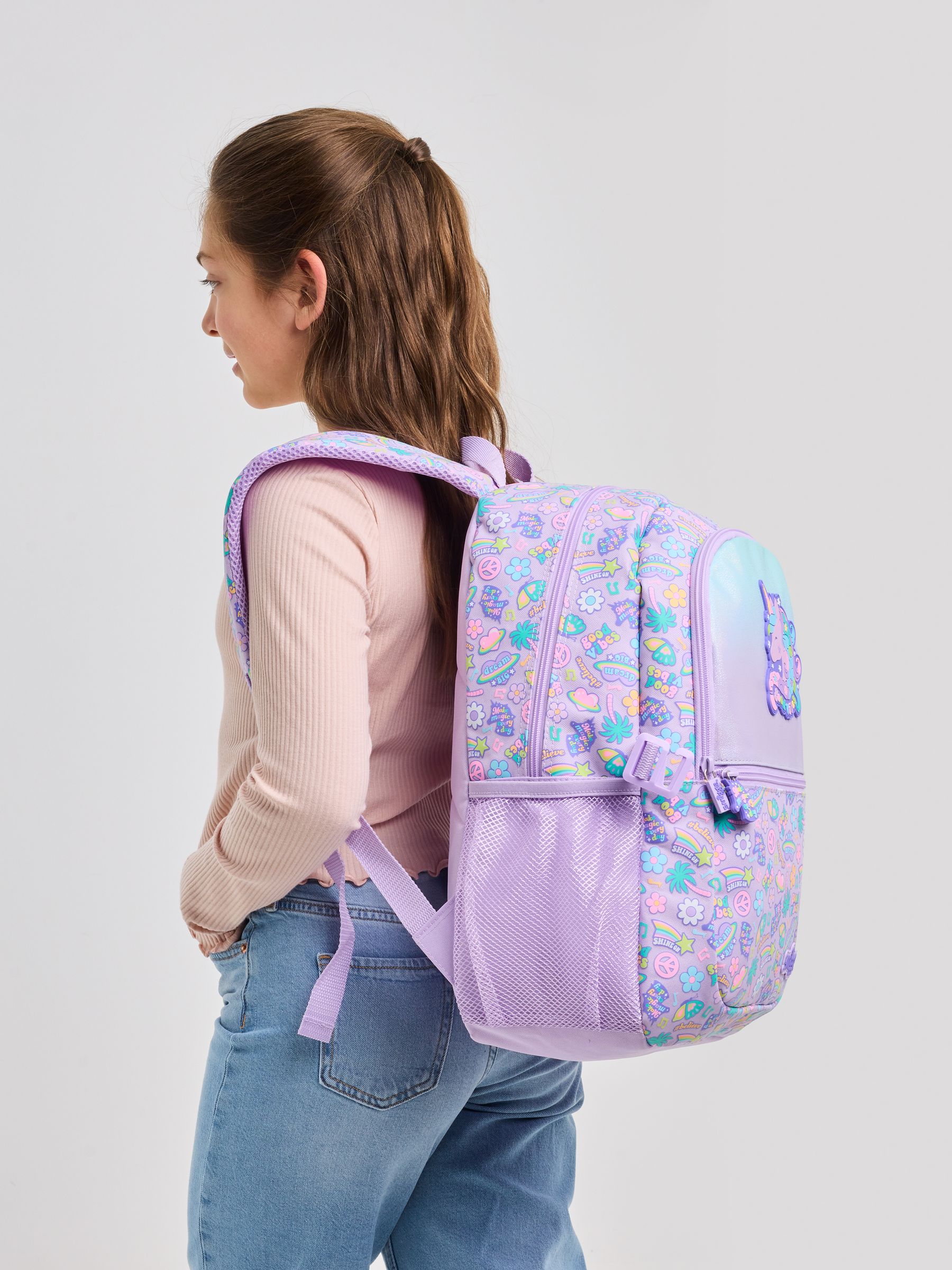 Buy Smiggle Purple All Stars Classic Attach Backpack from Next USA