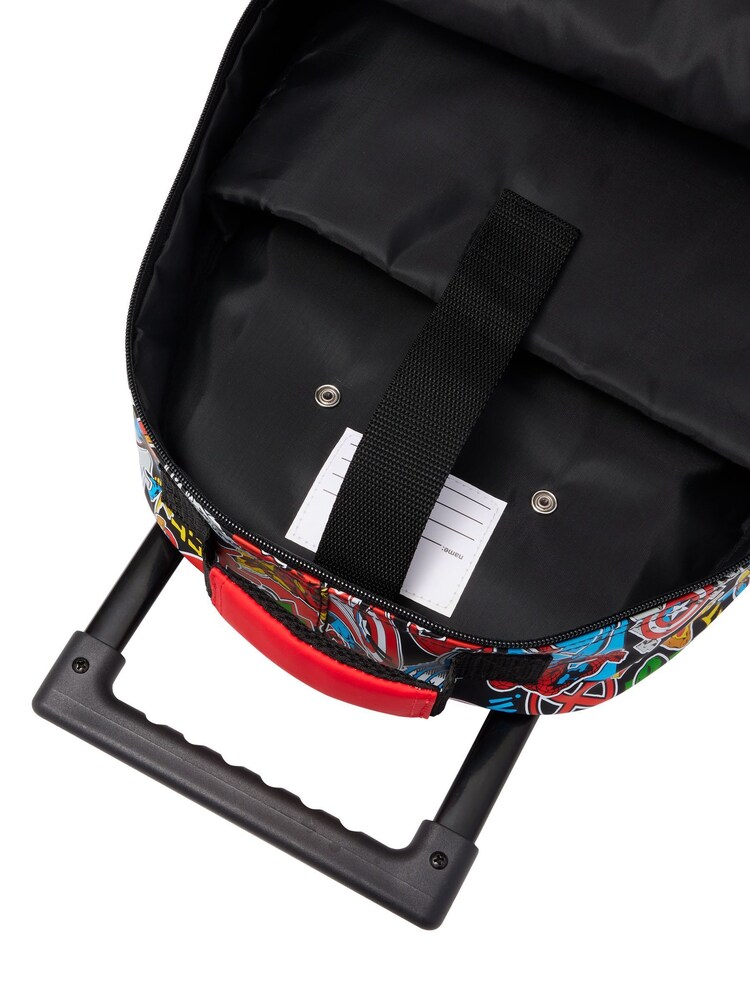 Smiggle Black Marvel Trolley Backpack with Light Up Wheels - Image 5 of 5 Smiggle Black Marvel Trolley Backpack with Light Up Wheels - Image 5 of 5