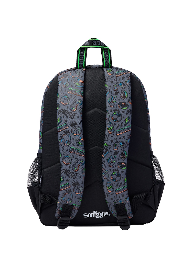 Smiggle Black Smiggler Classic Backpack - Image 2 of 3 Smiggle Black Smiggler Classic Backpack - Image 2 of 3