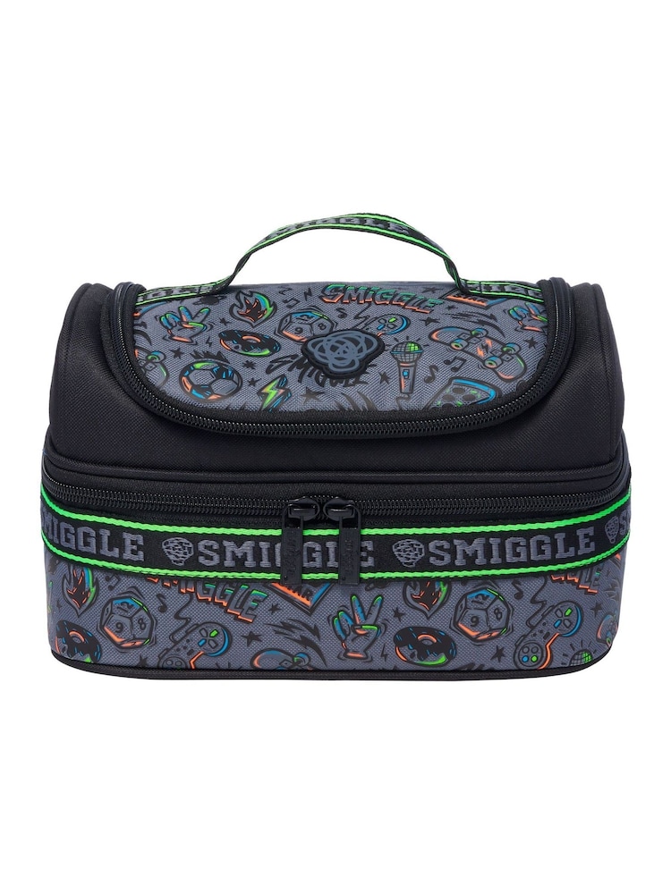 Smiggle Black Smiggler Double Decker Lunchbox - Image 1 of 2 Smiggle Black Smiggler Double Decker Lunchbox - Image 1 of 2