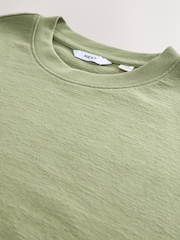 Green Embroidered Texture T-Shirt - Image 9 of 9