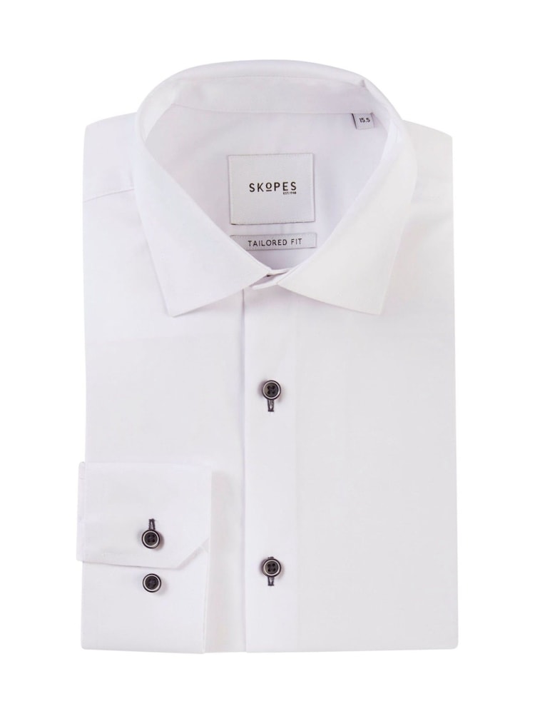 Skopes White Tailored Fit Ultimate Comfort Formal Shirt - Image 6 of 6 Skopes White Tailored Fit Ultimate Comfort Formal Shirt - Image 6 of 6