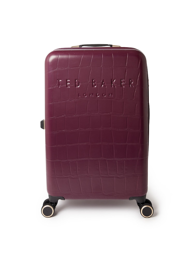 Ted Baker Red Icon Case Croc Effect Suitcase - Image 1 of 9 Ted Baker Red Icon Case Croc Effect Suitcase - Image 1 of 9