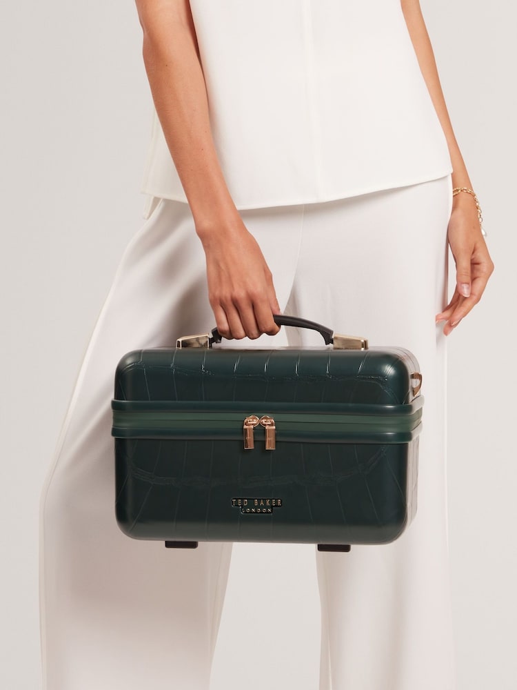 Ted Baker Green Icon Case Croc Effect Vanity Suitcase - Image 6 of 6 Ted Baker Green Icon Case Croc Effect Vanity Suitcase - Image 6 of 6