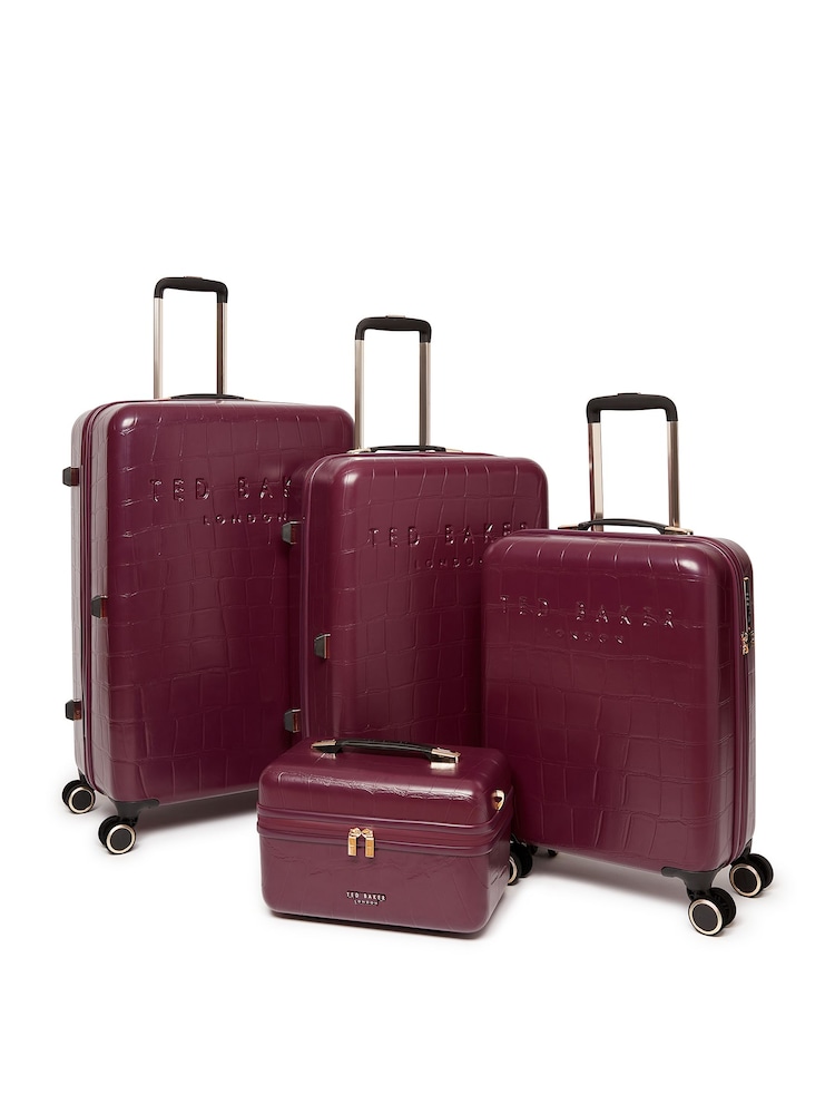 Ted Baker Red Icon Case Croc Effect Vanity Suitcase - Image 6 of 6 Ted Baker Red Icon Case Croc Effect Vanity Suitcase - Image 6 of 6