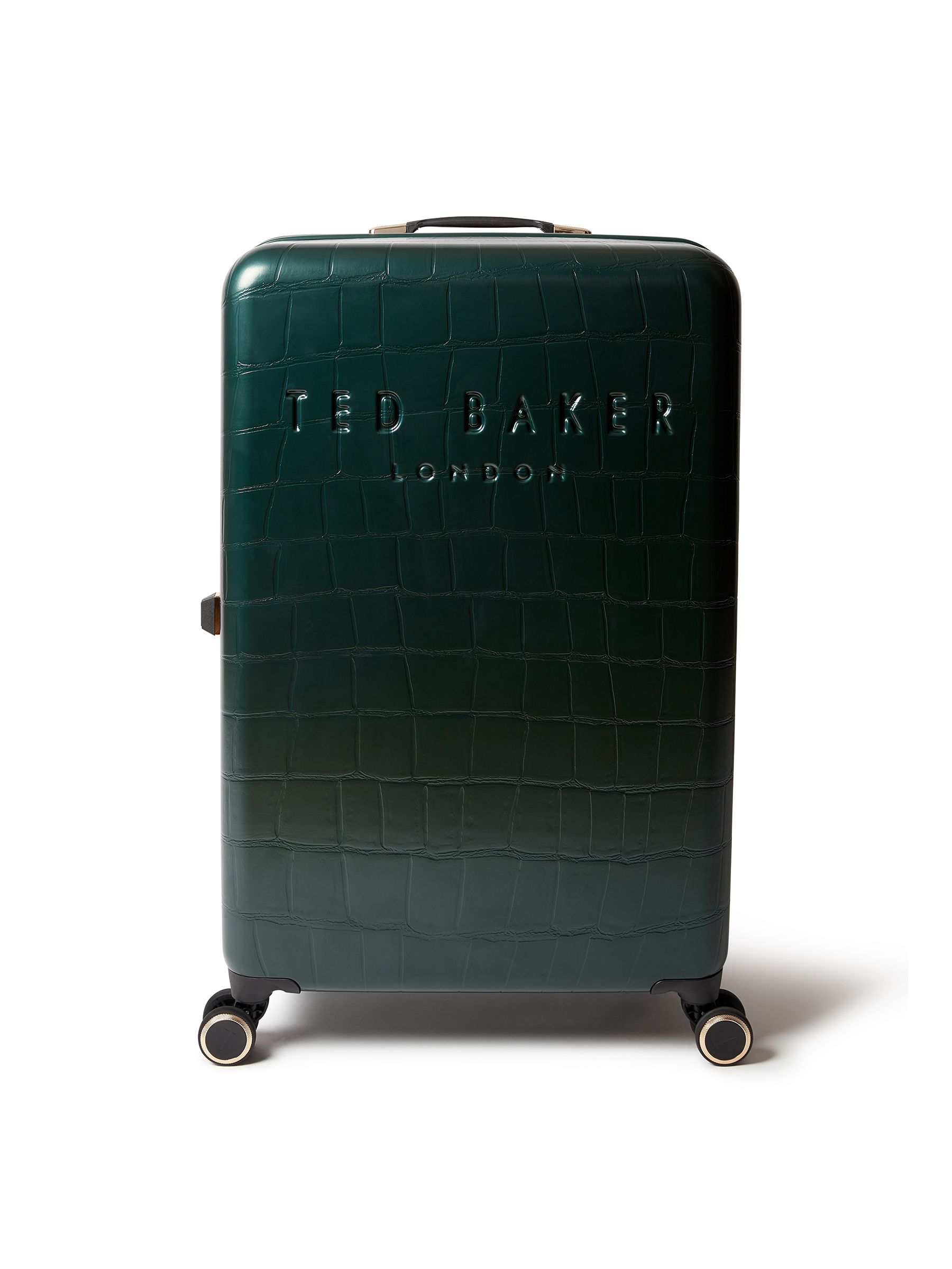 Buy Ted Baker Green Icon Case Croc Large Suitcase from Next USA
