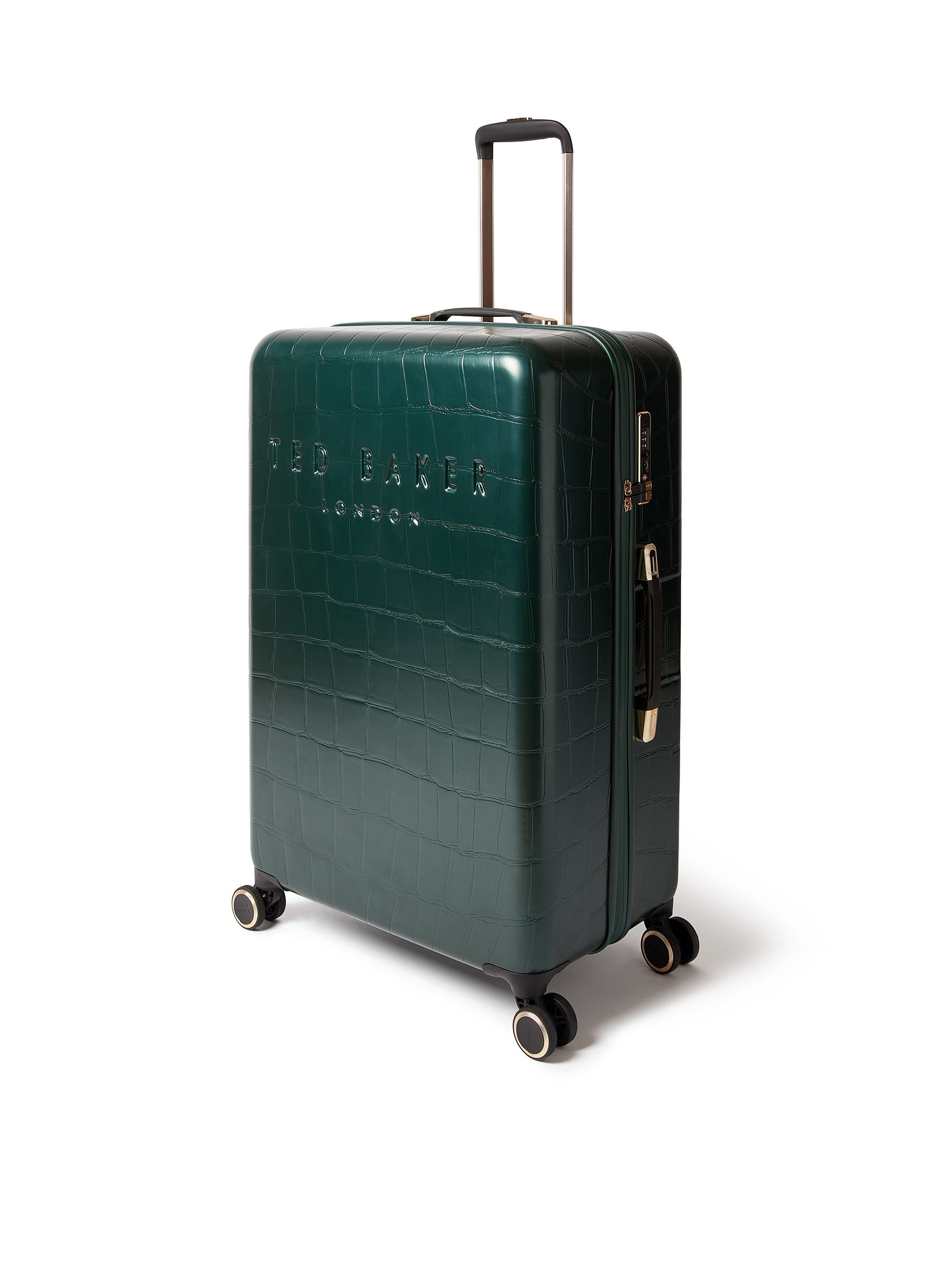 Buy Ted Baker Green Icon Case Croc Large Suitcase from Next USA