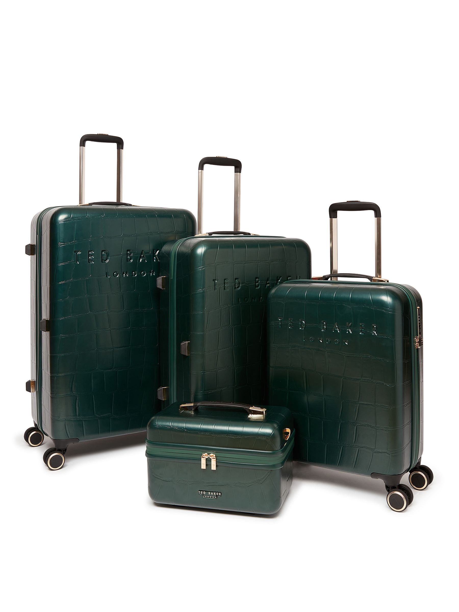 Buy Ted Baker Green Icon Case Croc Large Suitcase from Next USA