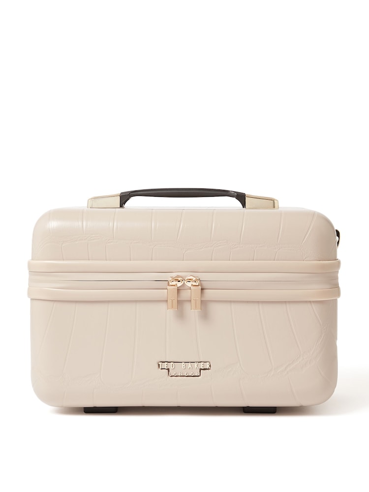 Ted Baker Nude Icon Case Croc Effect Vanity Suitcase - Image 1 of 6 Ted Baker Nude Icon Case Croc Effect Vanity Suitcase - Image 1 of 6