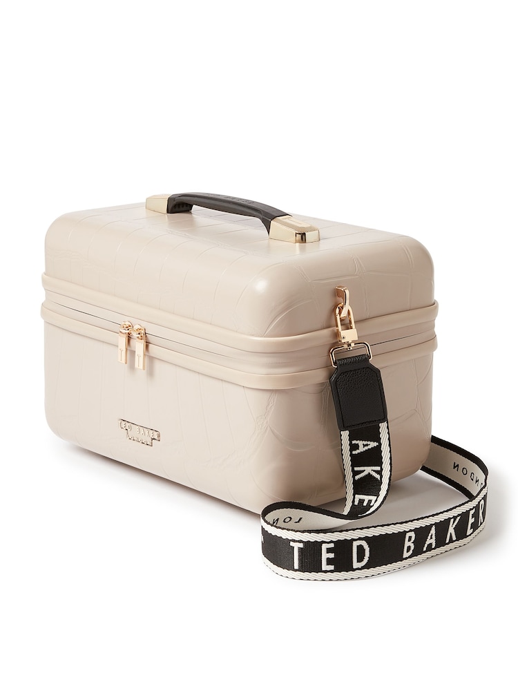 Ted Baker Nude Icon Case Croc Effect Vanity Suitcase - Image 2 of 6 Ted Baker Nude Icon Case Croc Effect Vanity Suitcase - Image 2 of 6