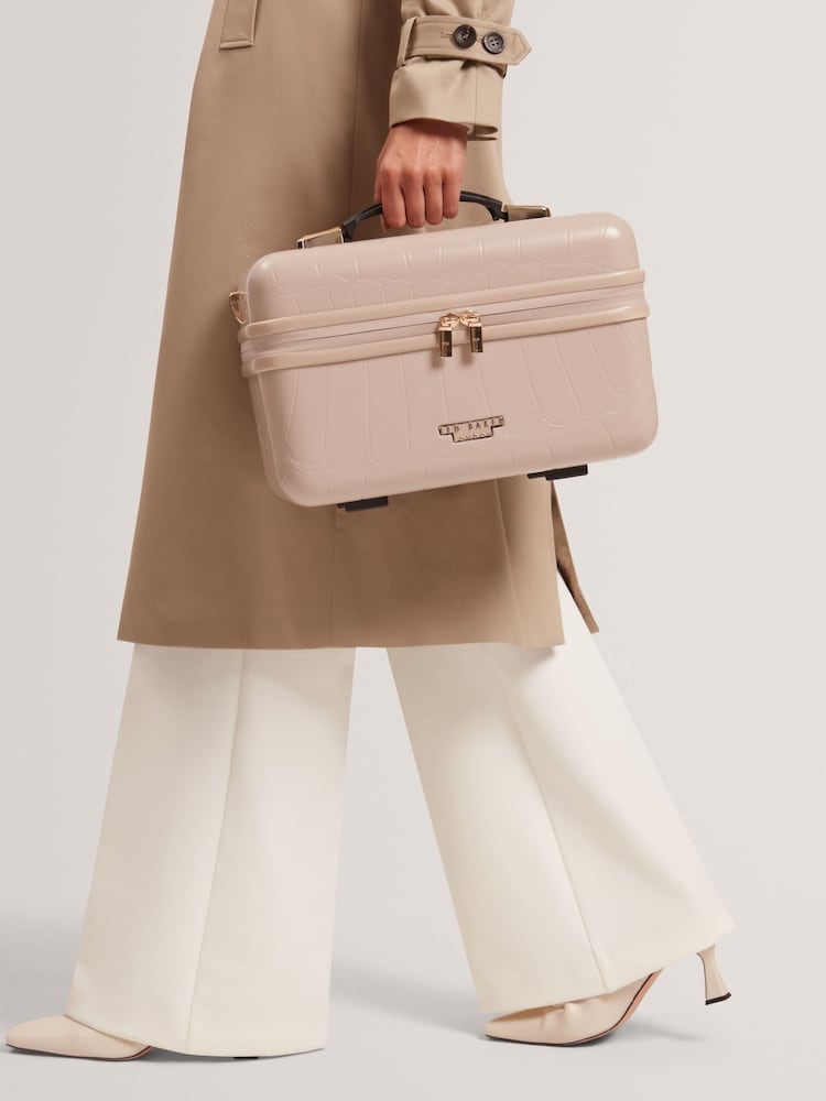 Ted Baker Nude Icon Case Croc Effect Vanity Suitcase - Image 6 of 6 Ted Baker Nude Icon Case Croc Effect Vanity Suitcase - Image 6 of 6