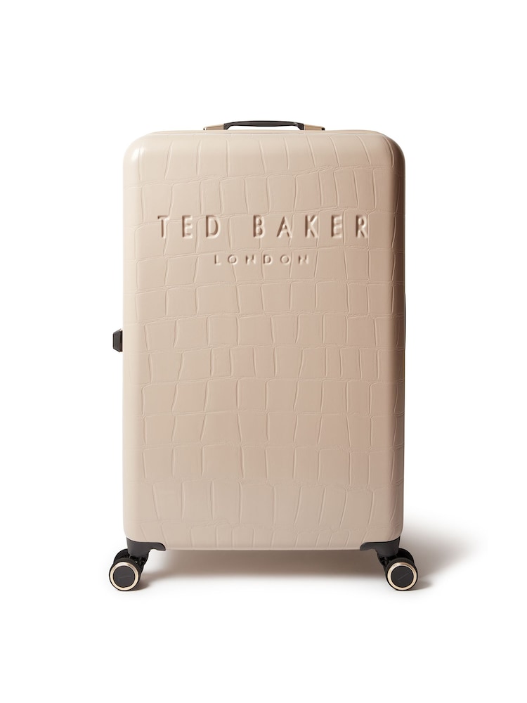 Ted Baker Nude Icon Case Croc Effect Suitcase - Image 1 of 9 Ted Baker Nude Icon Case Croc Effect Suitcase - Image 1 of 9