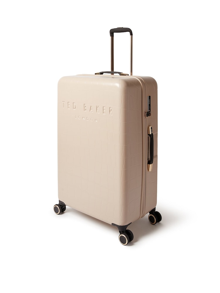 Ted Baker Nude Icon Case Croc Effect Suitcase - Image 2 of 9 Ted Baker Nude Icon Case Croc Effect Suitcase - Image 2 of 9