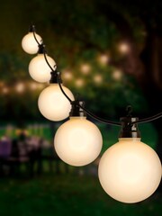 Premier Decorations Ltd Frosted LED Ball Cap Party Lights with Filament - Image 1 of 3