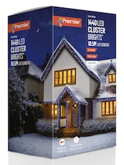 Premier Decorations Ltd 1440 Multiaction LED Cluster Lights with Timer - Image 3 of 5