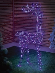 Premier Decorations Ltd 1.55m Multiaction Standing Stag with 594 LED's - Image 1 of 2