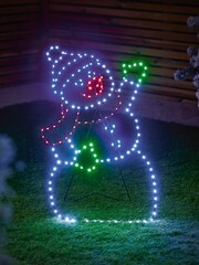 Premier Decorations Ltd 60cm Snowman Motif Twinkling Flexibrights - Image 1 of 2