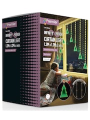 Premier Decorations Ltd Green V Curtain Tree Infinity Mirror - Image 2 of 4