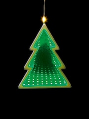 Premier Decorations Ltd Green V Curtain Tree Infinity Mirror - Image 4 of 4