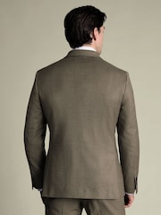 Natural claro. - Charles Tyrwhitt Forest Puppytooth Slim Fit Italian Suit Trousers - Imagen 2 de 5
