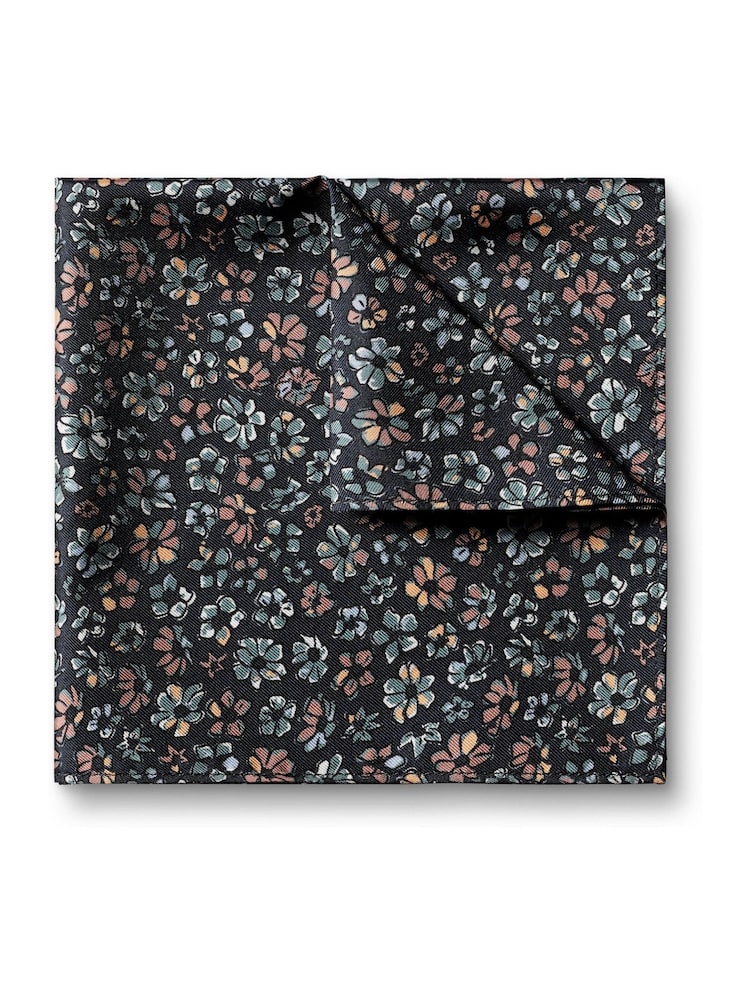Charles Tyrwhitt Blue Marl Geo Silk Pocket Square - Image 1 of 3 Charles Tyrwhitt Blue Marl Geo Silk Pocket Square - Image 1 of 3