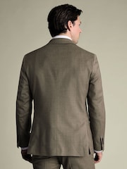 Natural - Charles Tyrwhitt Forest Puppytooth Slim Fit Italian Suit Trousers - Imagen 3 de 5