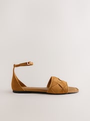 Tan Brown Forever Comfort® Weave Strap Sandal - Image 6 of 9