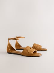 Tan Brown Forever Comfort® Weave Strap Sandal - Image 7 of 9