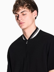 Armani Exchange Black Polo Shirt - Image 4 of 5