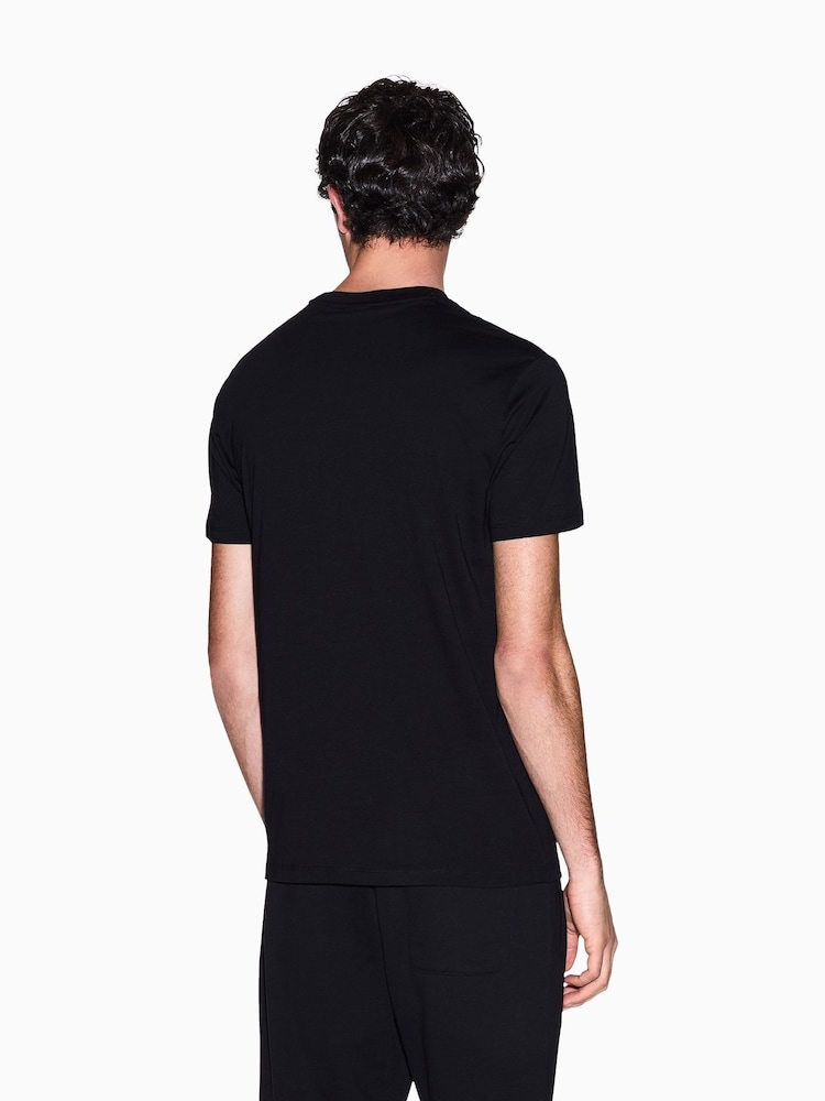 Armani Exchange Black Foil Logo T-Shirt - Image 2 of 5