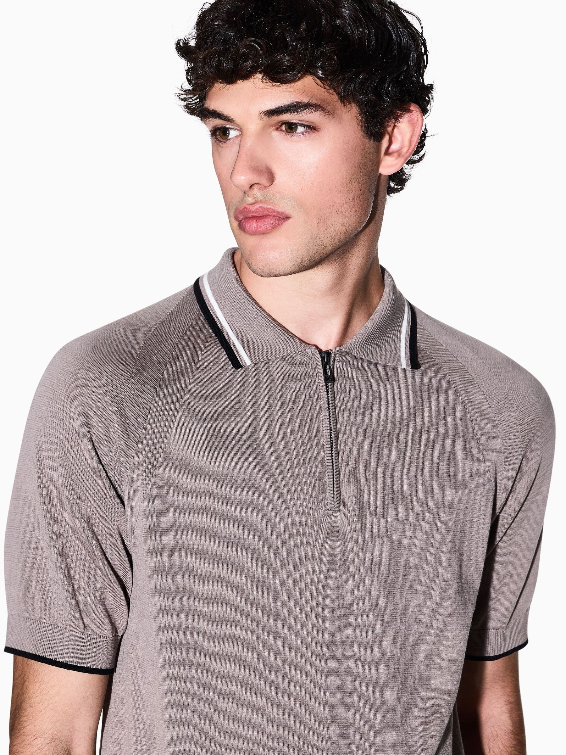 Buy Armani Exchange Brown Knit Brown Polo Shirt from Next USA