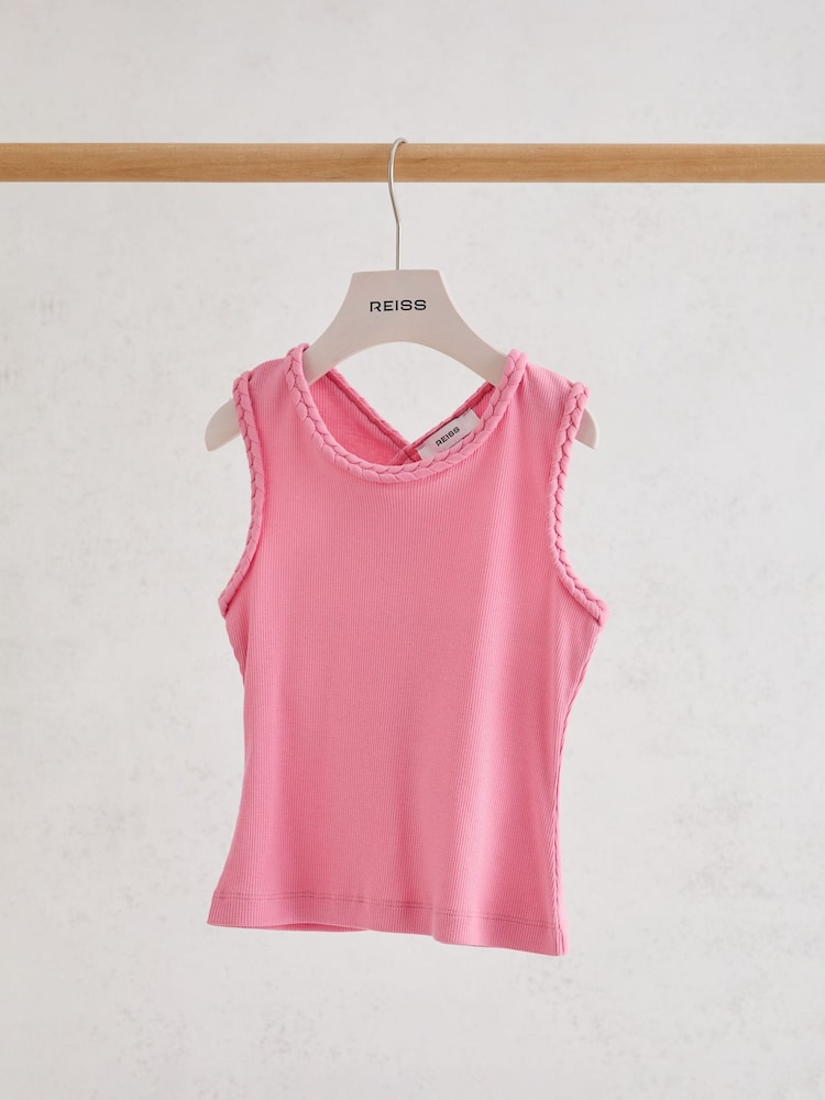 Reiss Bright Pink Veronica Vest - Image 1 of 3