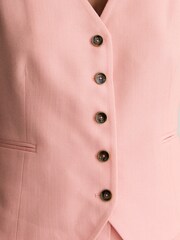 Reiss Pink Magda Button-Through Tailored Waistcoat - Image 5 of 7