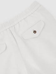 Reiss Stone Barges Linen Relaxed-Fit Drawstring Trousers - Image 5 of 5