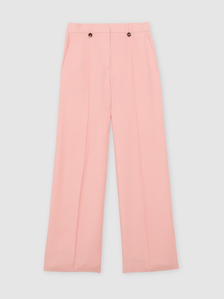 Reiss Pink Magda Wide-Leg Suit Trouser - Image 2 of 7
