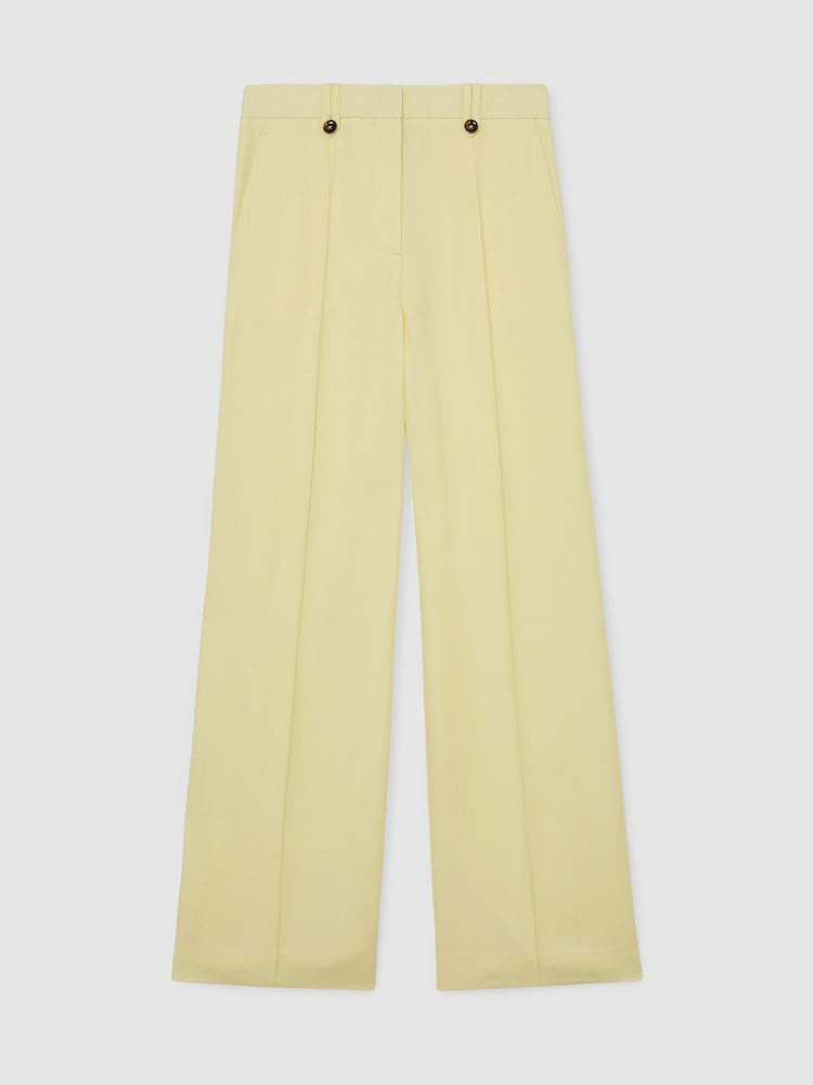 Reiss Yellow Magda Wide-Leg Suit Trousers - Image 2 of 8