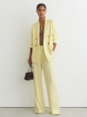 Reiss Yellow Magda Wide-Leg Suit Trousers - Image 6 of 8