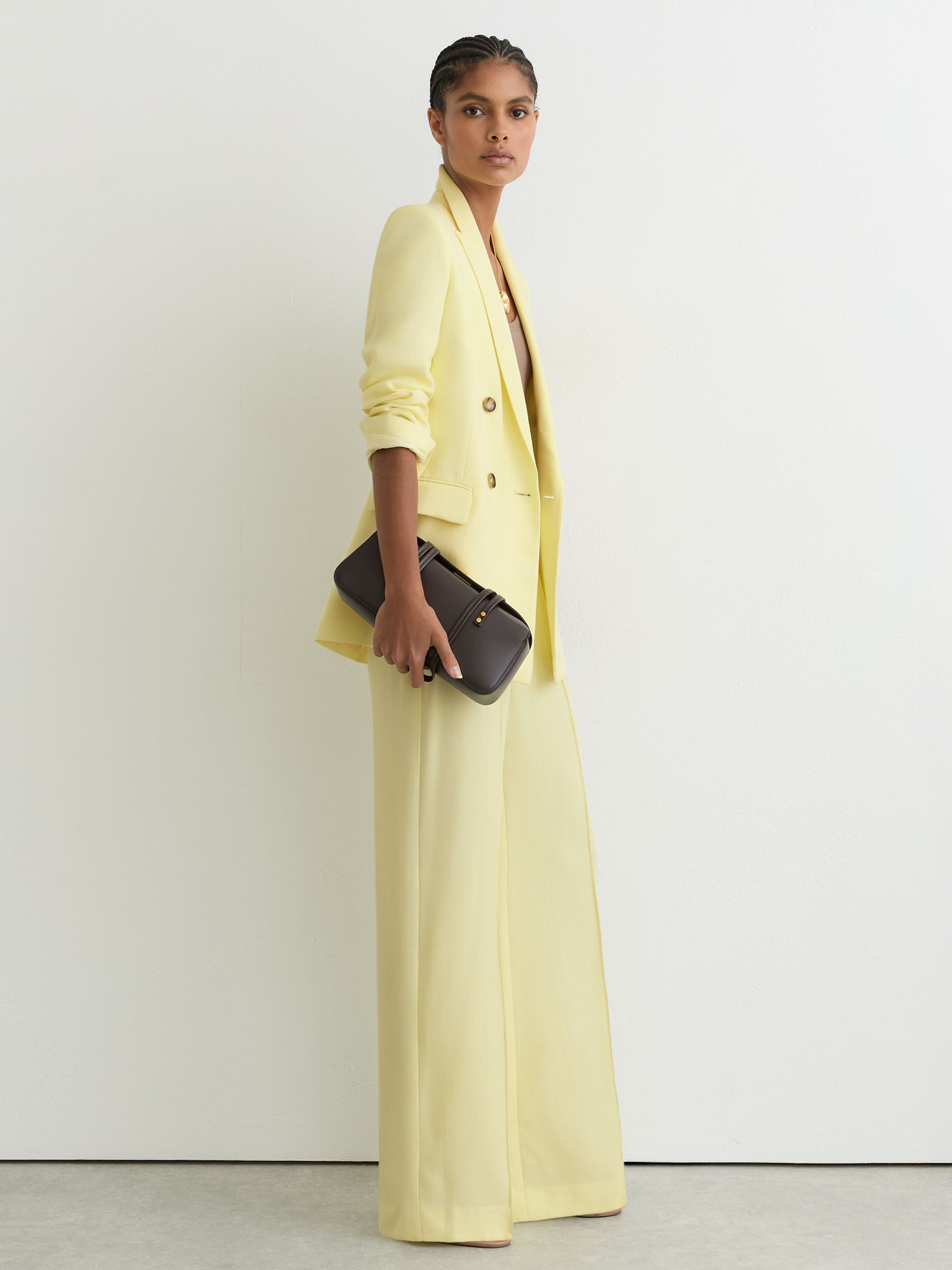 Buy Reiss Yellow Magda Wide-Leg Suit Trousers from Next USA