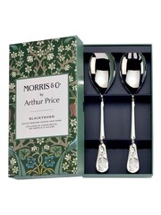 Arthur Price Silver Blackthorn Boxed Salad Serving Spoon & Fork - Image 2 of 6