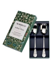 Arthur Price Silver Blackthorn Boxed Salad Serving Spoon & Fork - Image 3 of 6