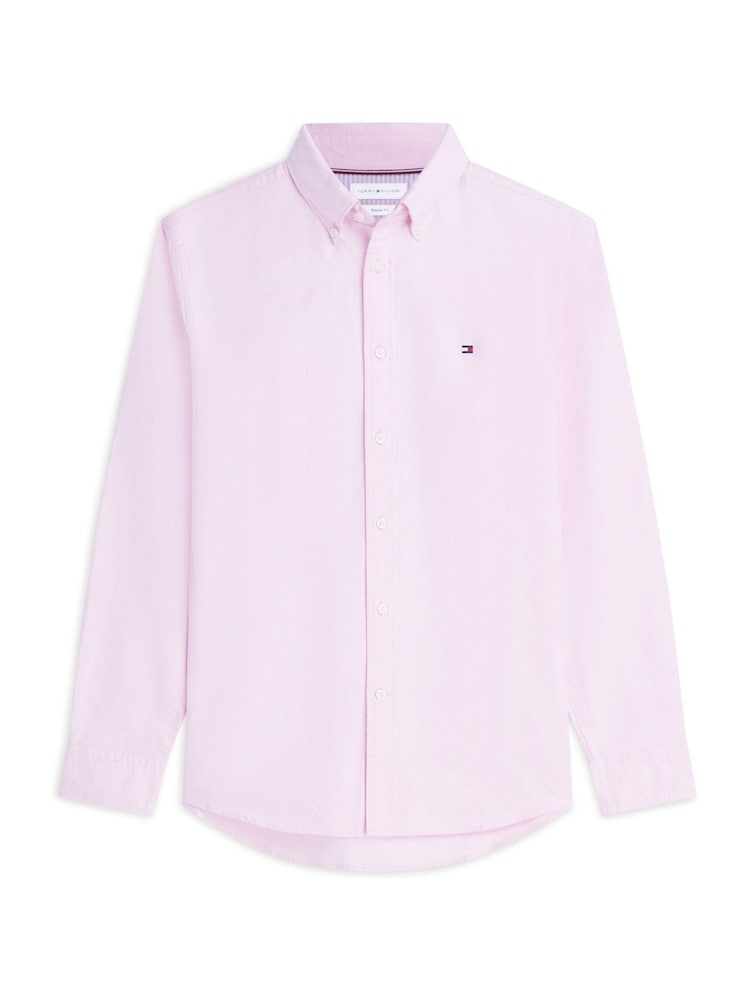 Tommy Hilfiger Pink Regular Fit Oxford Shirt - Image 7 of 7