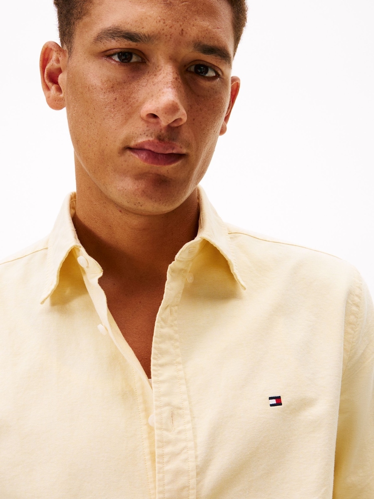 Tommy Hilfiger Solid Heritage Oxford Rf Long Sleeve Shirt Yellow L Men Tommy Hilfiger Solid Heritage Oxford Rf Long Sleeve Shirt Yellow L Men