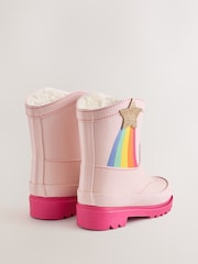Little Bird by Jools Oliver Pink Pastel Rainbow Western Style Welly Boots - Image 4 of 5