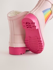 Little Bird by Jools Oliver Pink Pastel Rainbow Western Style Welly Boots - Image 5 of 5