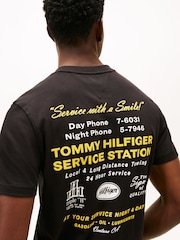 Tommy Hilfiger Black Back Graphic Relaxed T-Shirt - Image 4 of 5