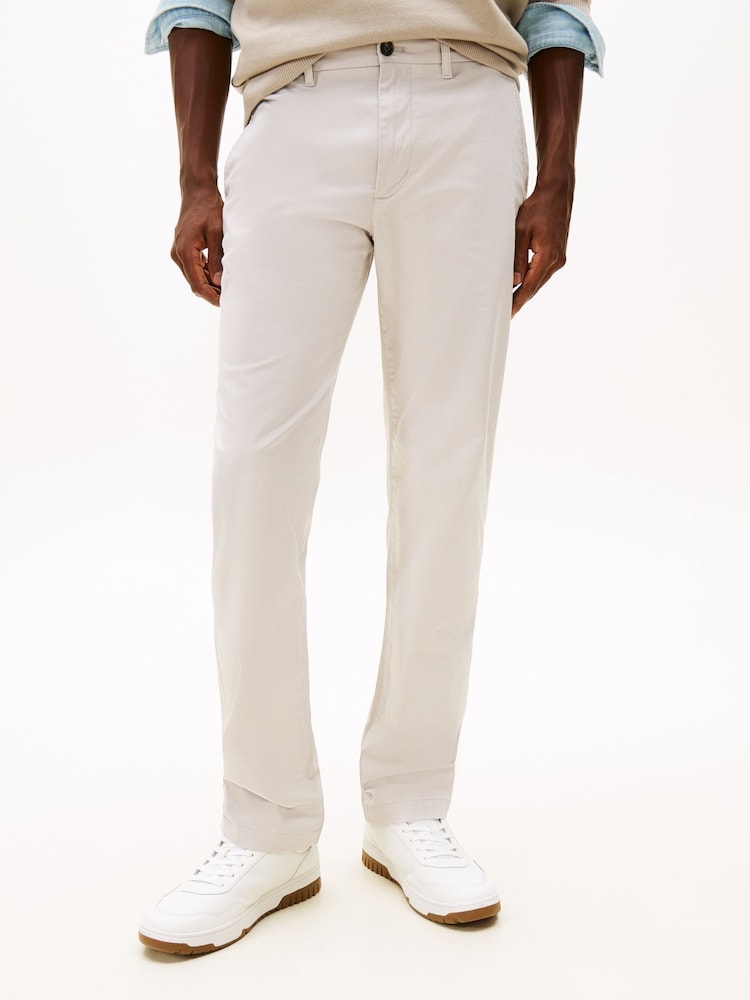 Tommy Hilfiger Grey Denton Textured Print Straight Leg Trousers - Image 1 of 5