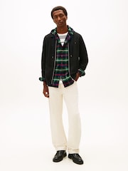 Tommy Hilfiger Black Textured Knit Zip Through Polo Cardigan - Image 2 of 5