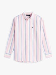 Tommy Hilfiger Pink Regular Fit Pinstripe Oxford Shirt - Image 5 of 5